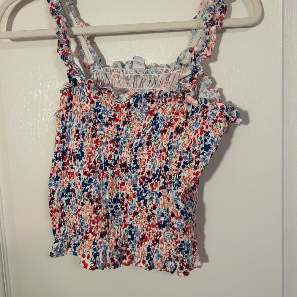 Old Navy Multicolor Floral Smocked Top